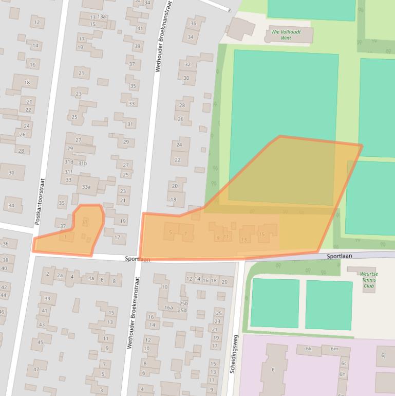 Kaart van postcodegebied 6551AW.