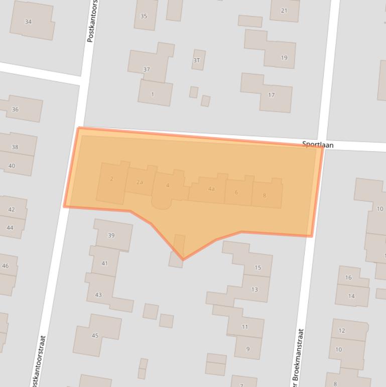 Kaart van postcodegebied 6551AX.