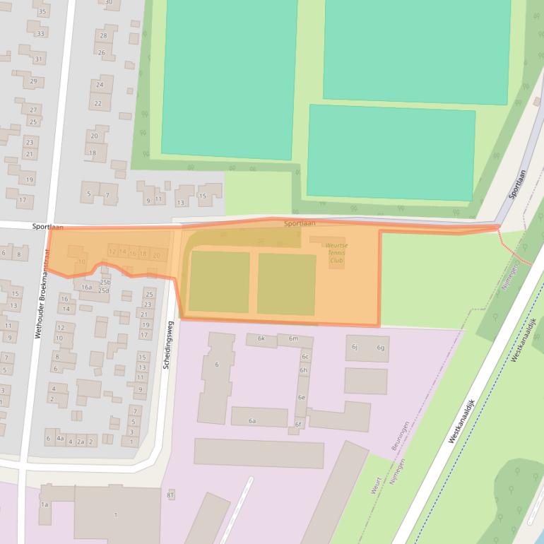 Kaart van postcodegebied 6551AZ.