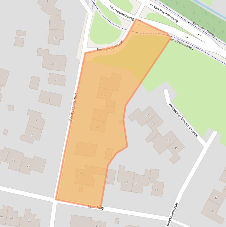 Kaart van postcodegebied 6551BG.