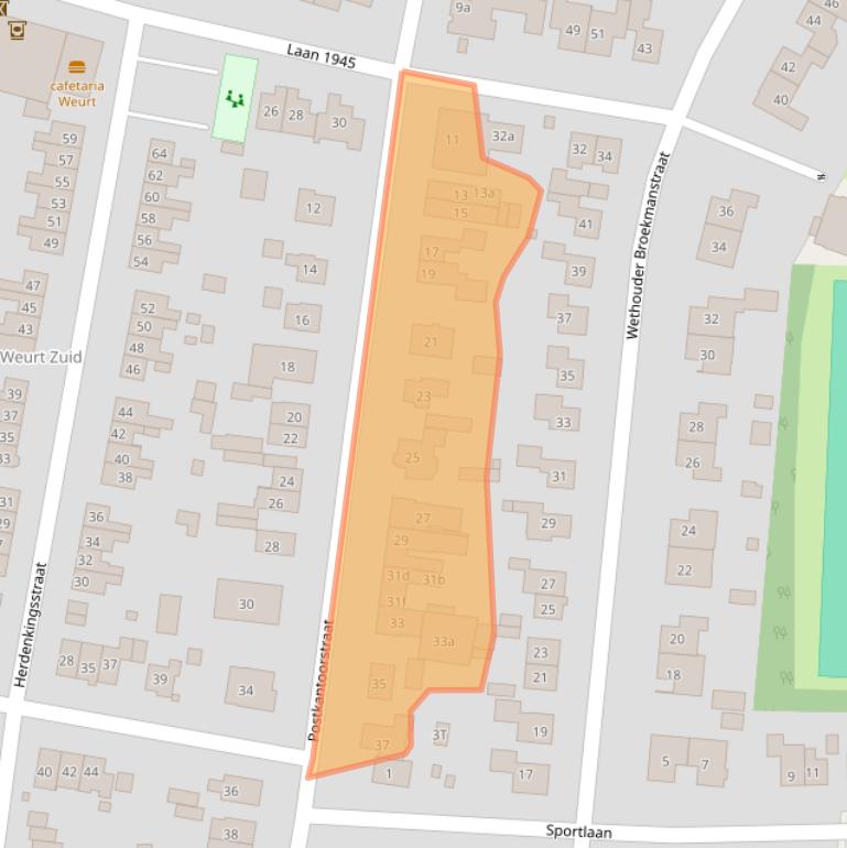 Kaart van postcodegebied 6551BH.