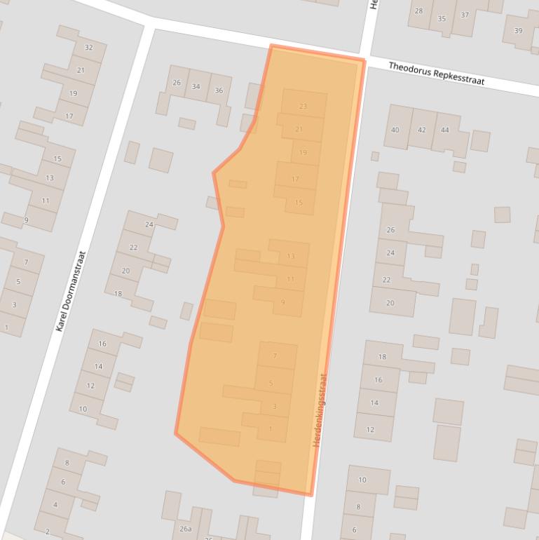 Kaart van postcodegebied 6551CA.
