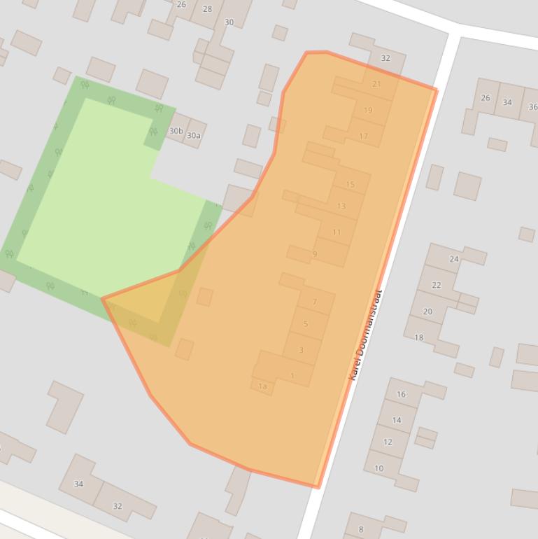 Kaart van postcodegebied 6551CE.