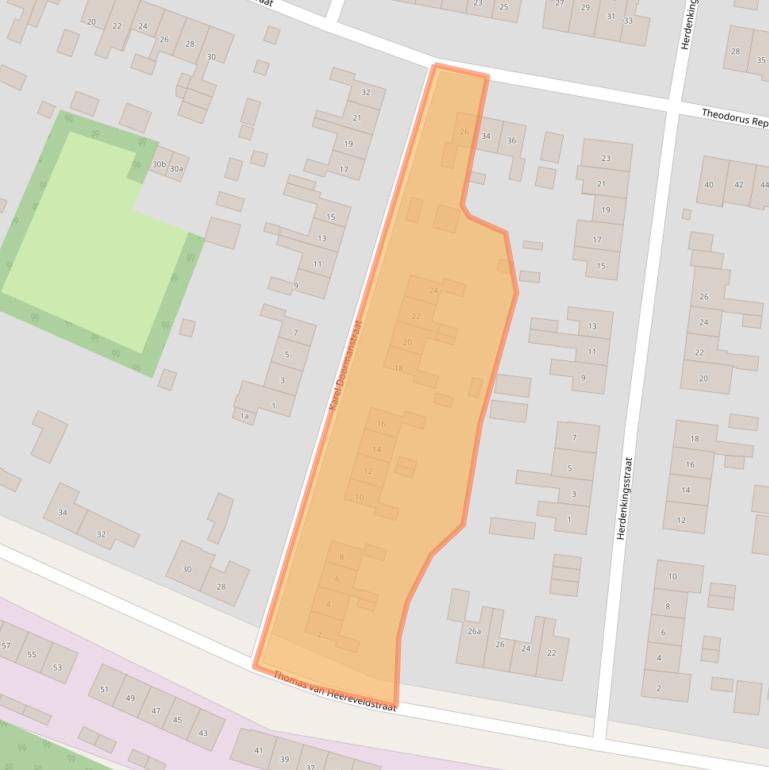 Kaart van postcodegebied 6551CG.