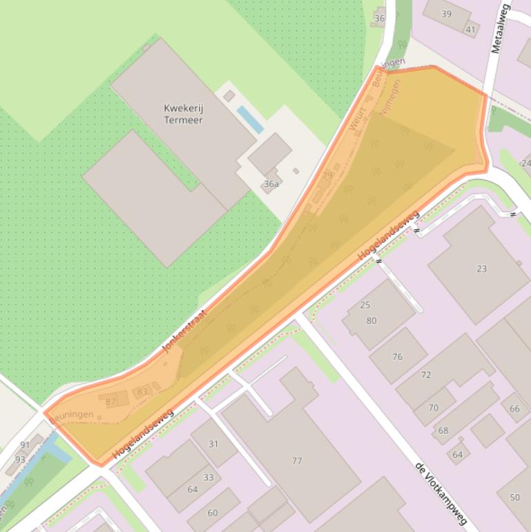 Kaart van postcodegebied 6551DG.