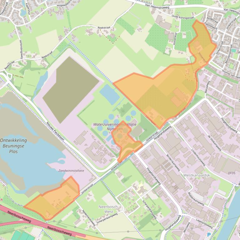 Kaart van postcodegebied 6551DK.