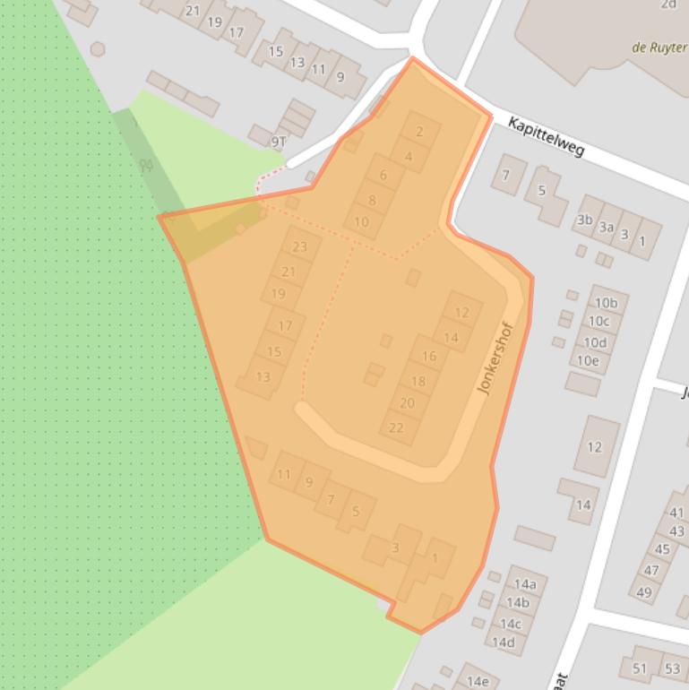 Kaart van postcodegebied 6551DT.