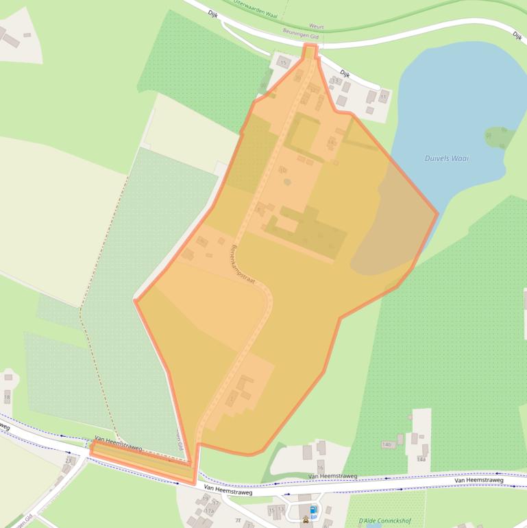 Kaart van postcodegebied 6551ZE.