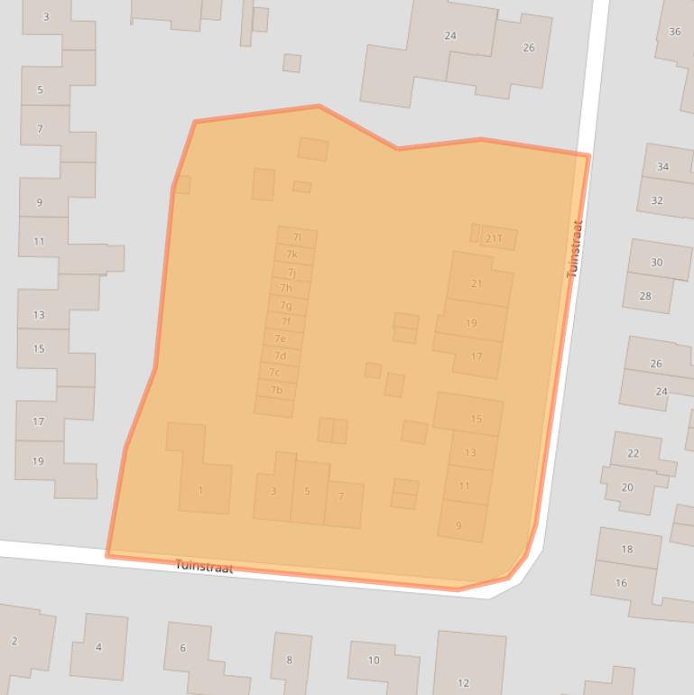 Kaart van postcodegebied 6551ZJ.