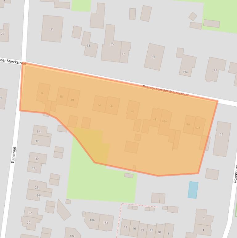 Kaart van postcodegebied 6551ZV.