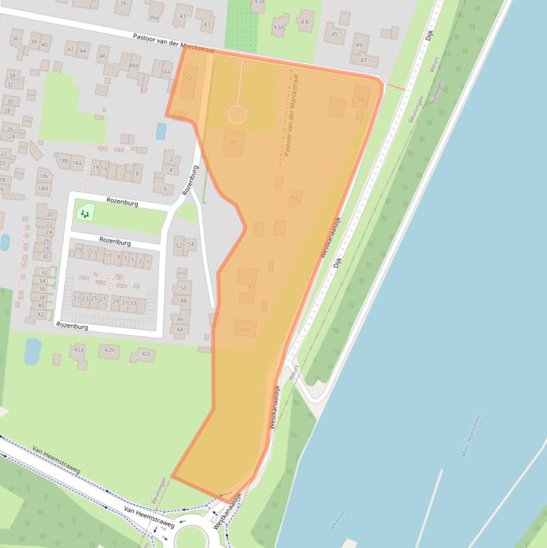 Kaart van postcodegebied 6551ZW.