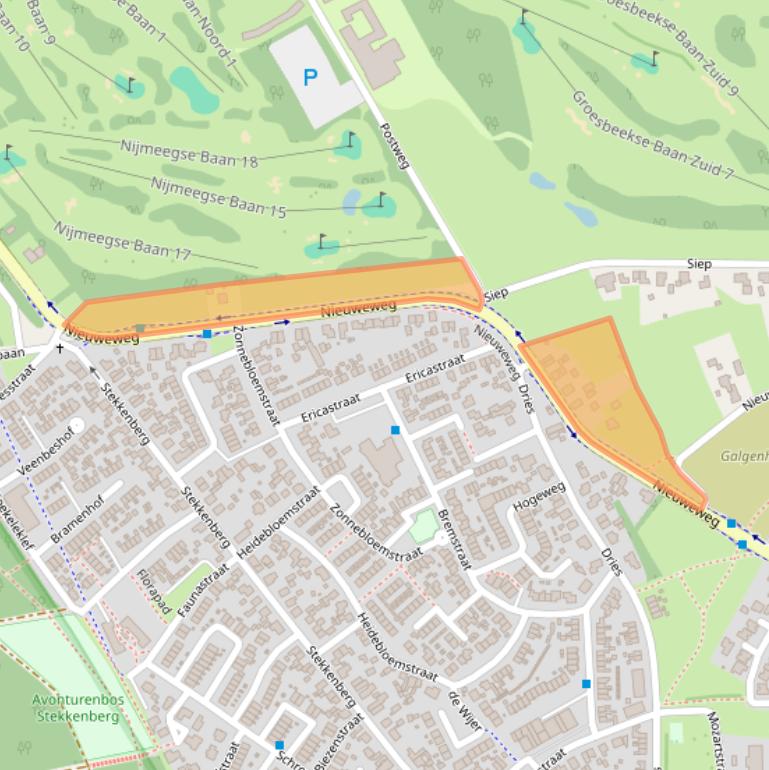 Kaart van postcodegebied 6561AE.
