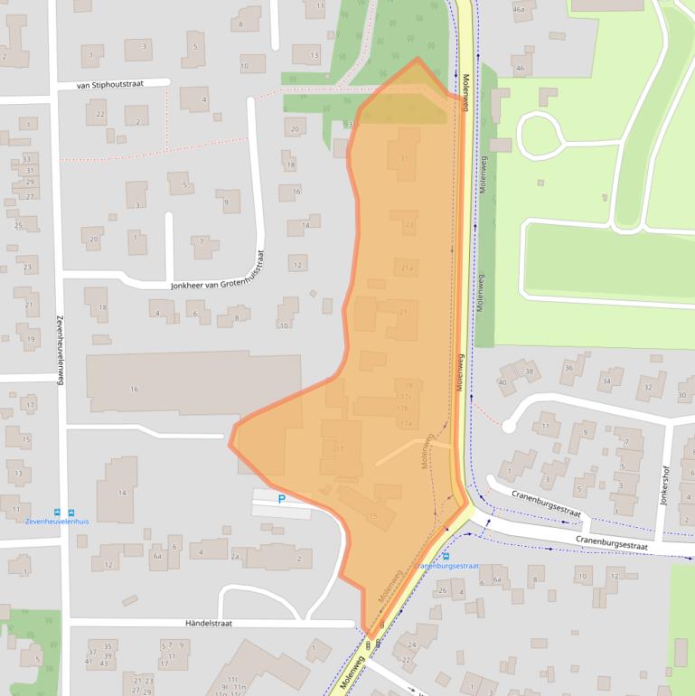 Kaart van postcodegebied 6561AH.