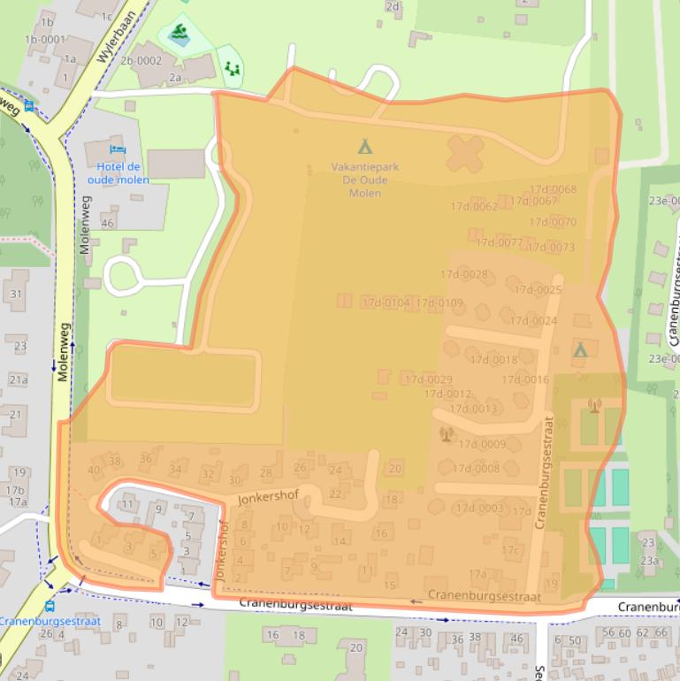 Kaart van postcodegebied 6561AL.