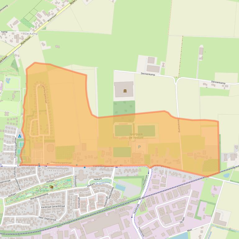 Kaart van postcodegebied 6561AM.