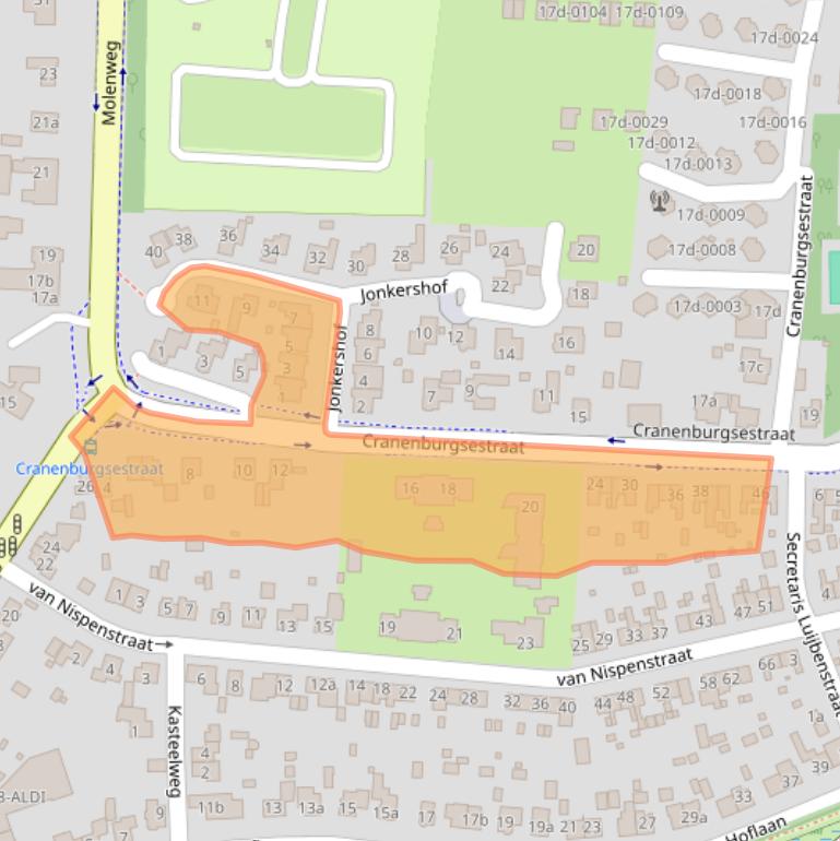 Kaart van postcodegebied 6561AN.