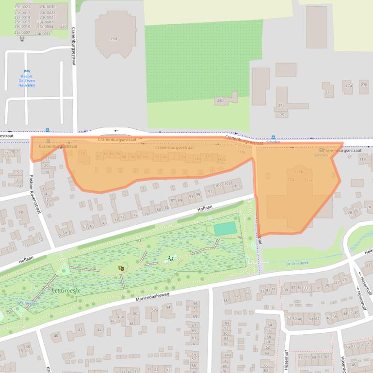Kaart van postcodegebied 6561AR.
