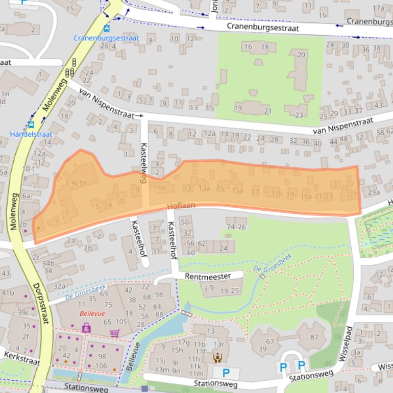 Kaart van postcodegebied 6561AV.