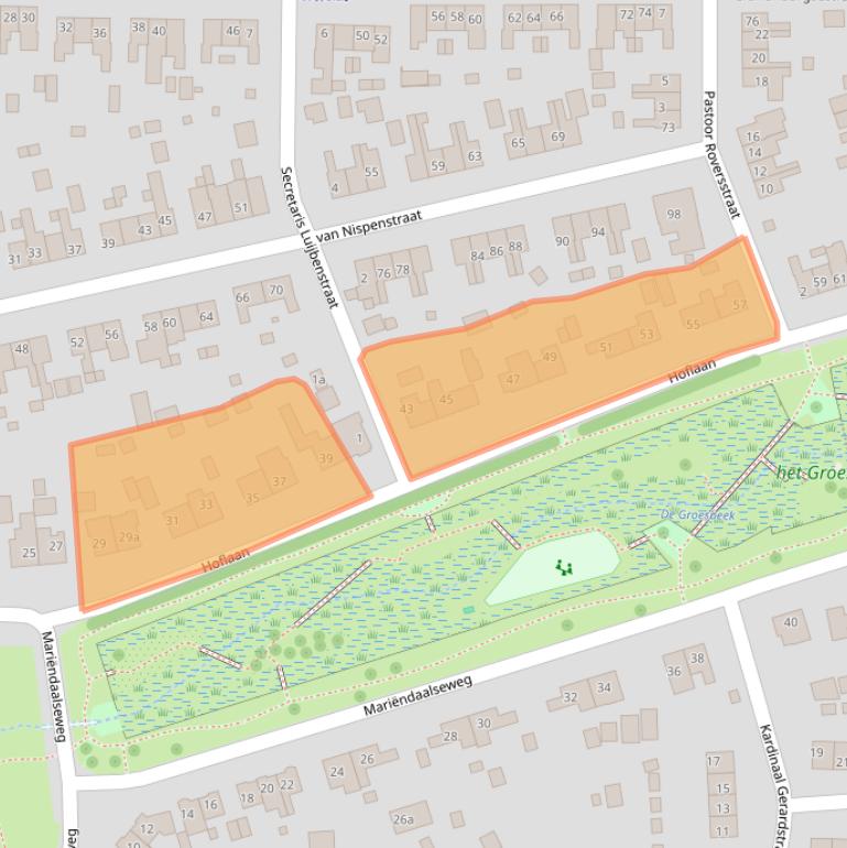 Kaart van postcodegebied 6561AW.