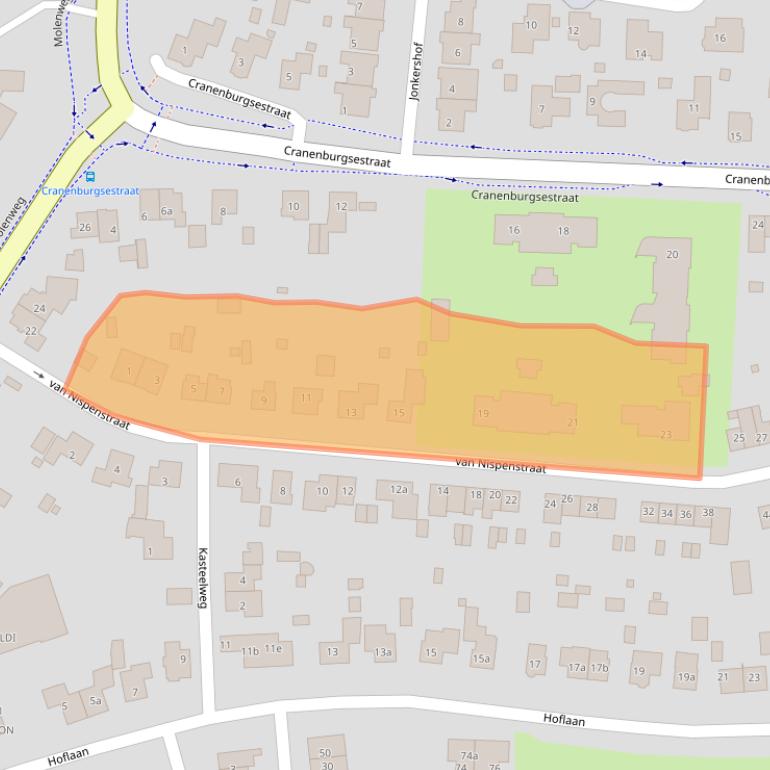 Kaart van postcodegebied 6561BC.