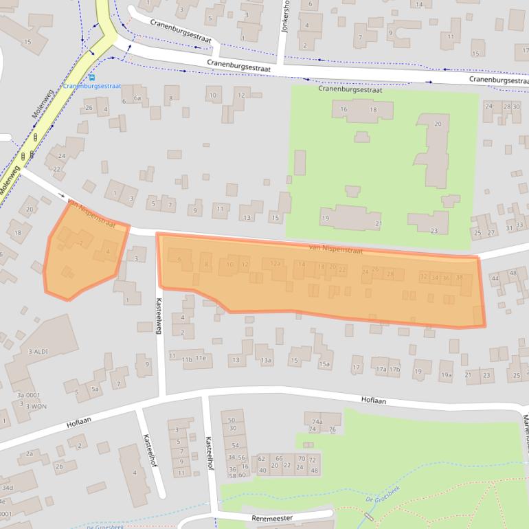 Kaart van postcodegebied 6561BG.