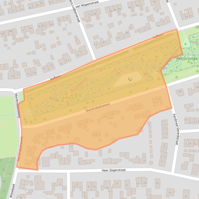 Kaart van postcodegebied 6561BM.