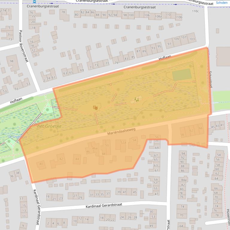 Kaart van postcodegebied 6561BN.