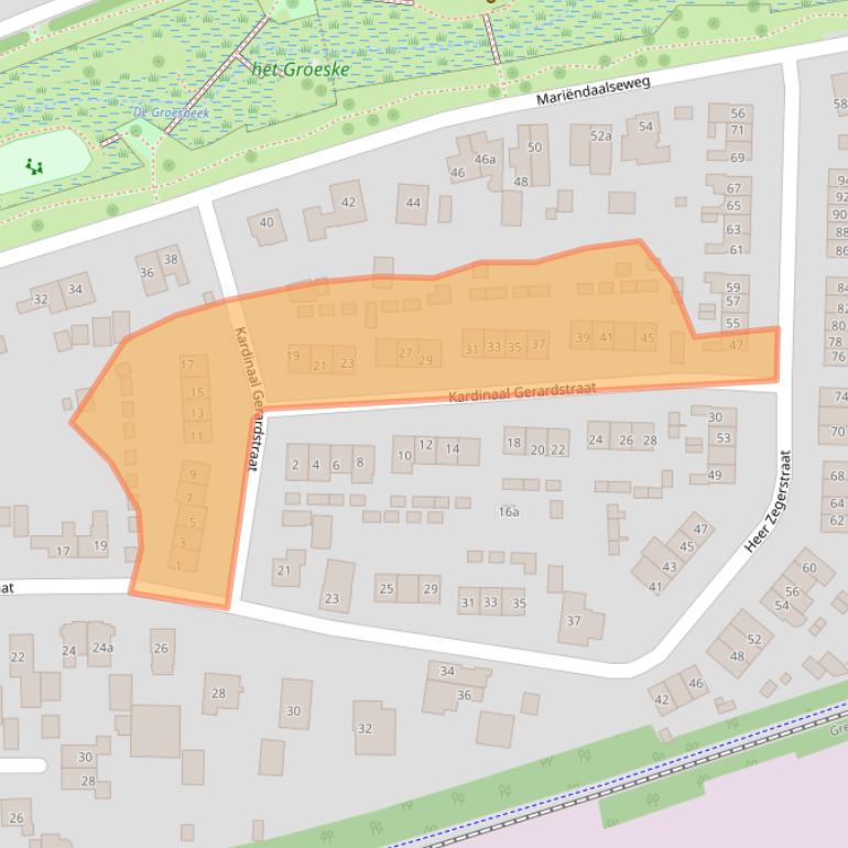 Kaart van postcodegebied 6561BV.