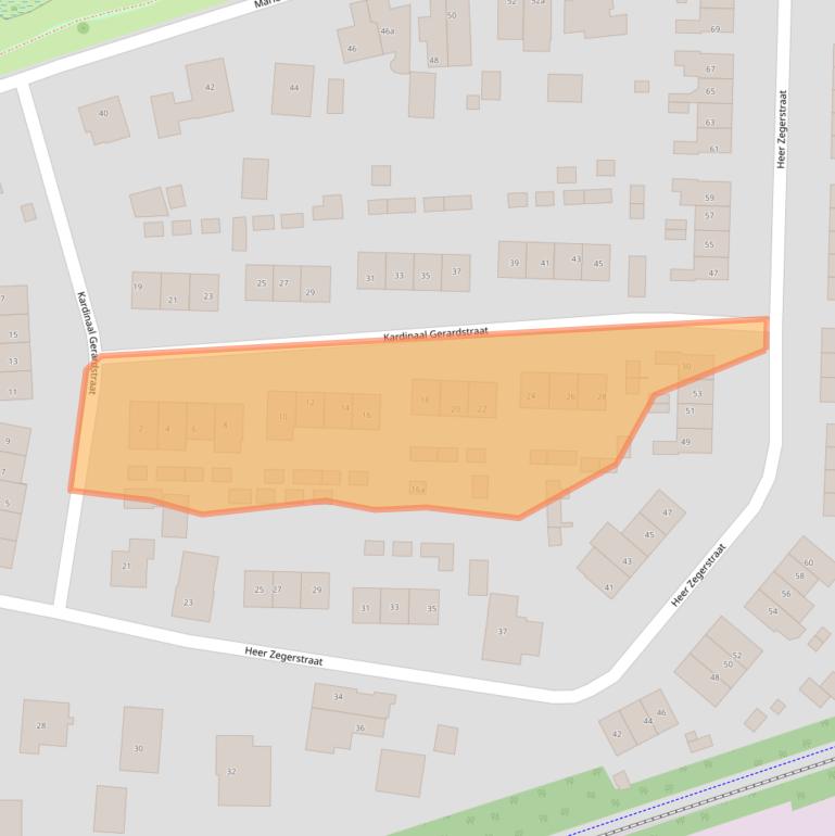 Kaart van postcodegebied 6561BW.