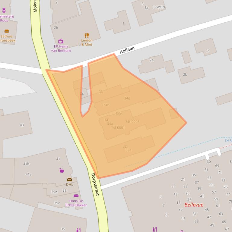 Kaart van postcodegebied 6561CB.