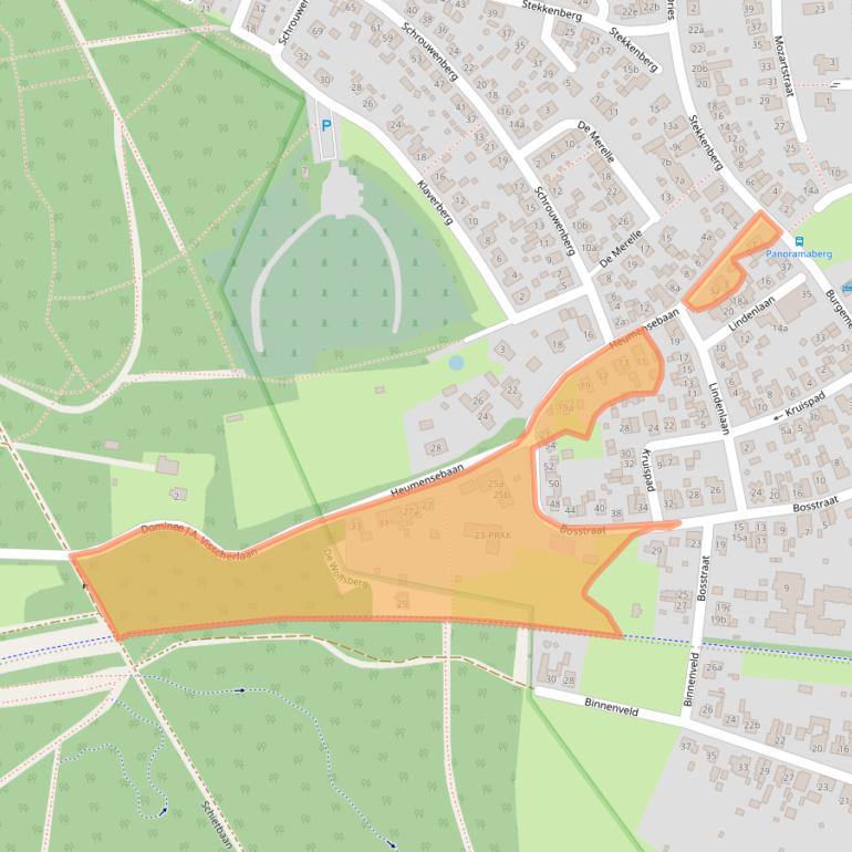 Kaart van postcodegebied 6561CJ.