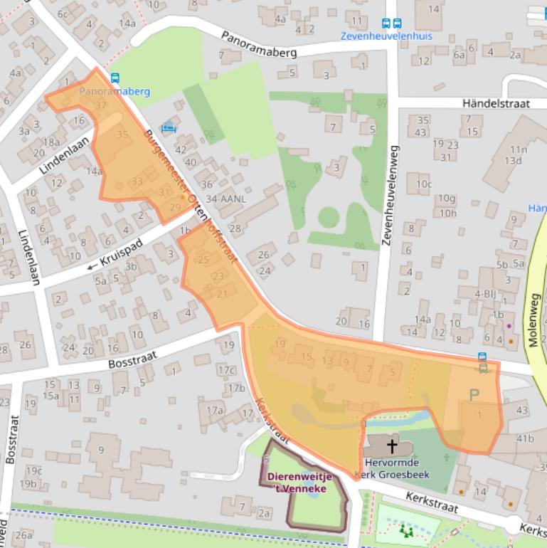 Kaart van postcodegebied 6561CL.