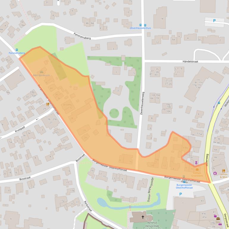 Kaart van postcodegebied 6561CM.