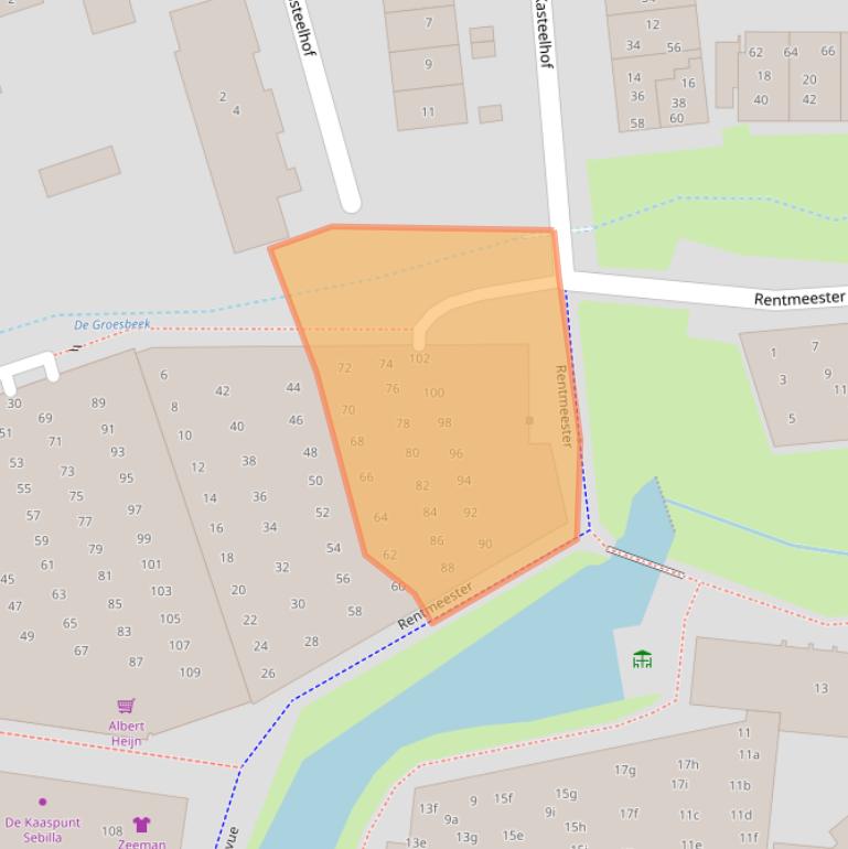 Kaart van postcodegebied 6561CS.