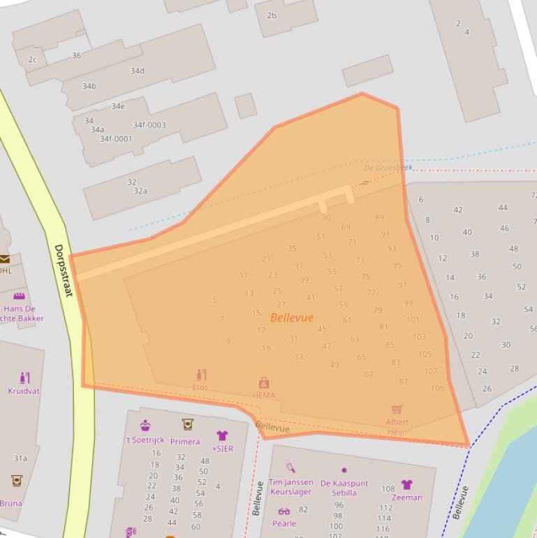 Kaart van postcodegebied 6561CV.