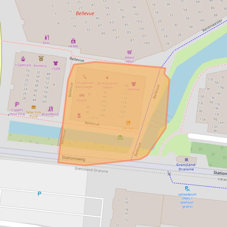 Kaart van postcodegebied 6561CZ.