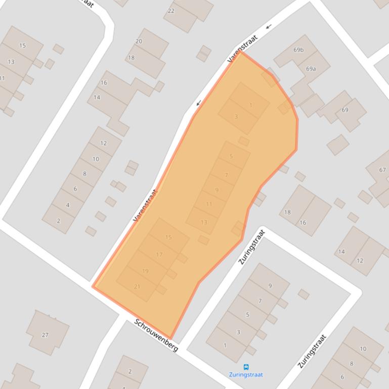 Kaart van postcodegebied 6561DA.