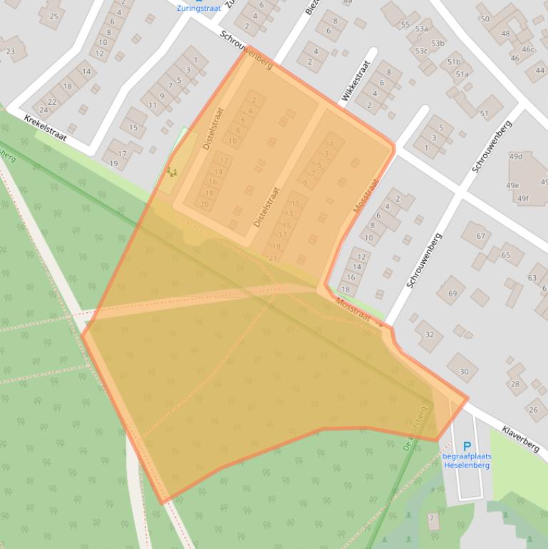 Kaart van postcodegebied 6561DB.