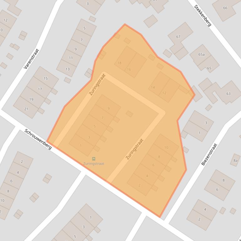 Kaart van postcodegebied 6561DC.