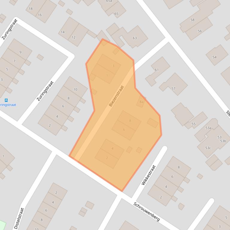 Kaart van postcodegebied 6561DH.