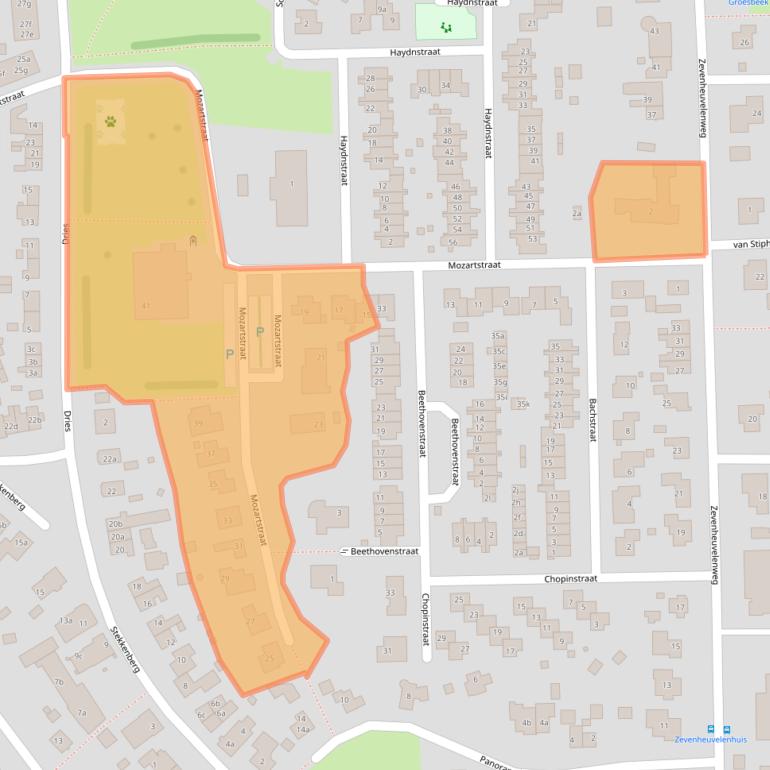 Kaart van postcodegebied 6561EB.