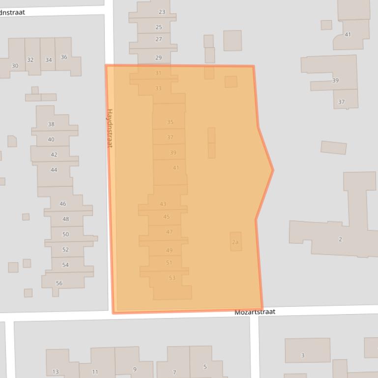 Kaart van postcodegebied 6561ED.