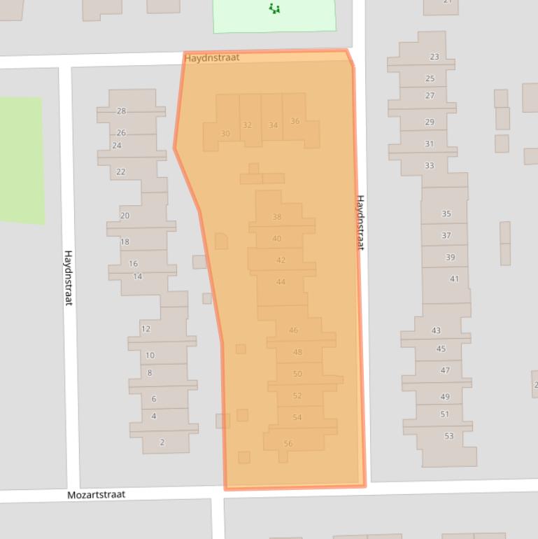 Kaart van postcodegebied 6561EG.