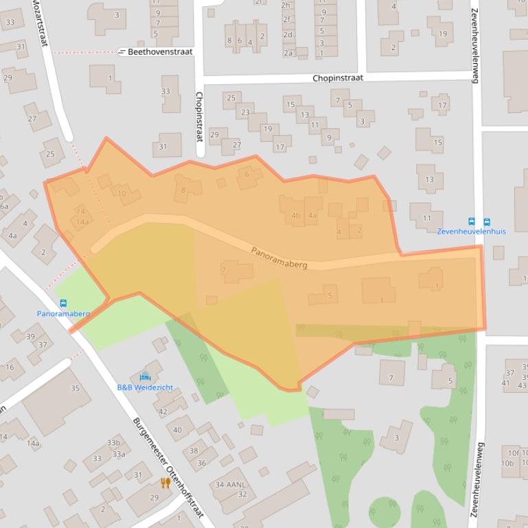 Kaart van postcodegebied 6561EP.