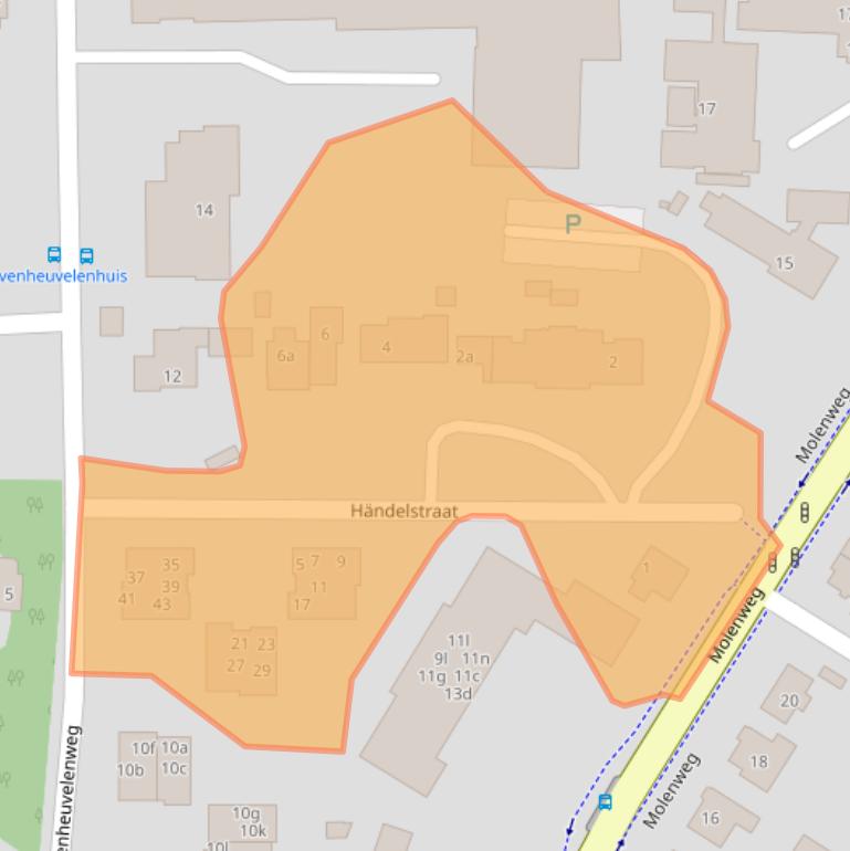 Kaart van postcodegebied 6561ET.