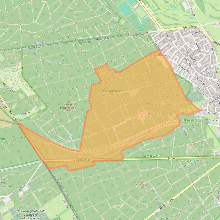 Kaart van postcodegebied 6561KA.