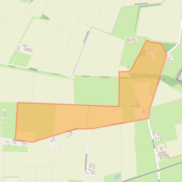 Kaart van postcodegebied 6561KW.