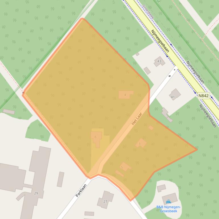 Kaart van postcodegebied 6561LC.