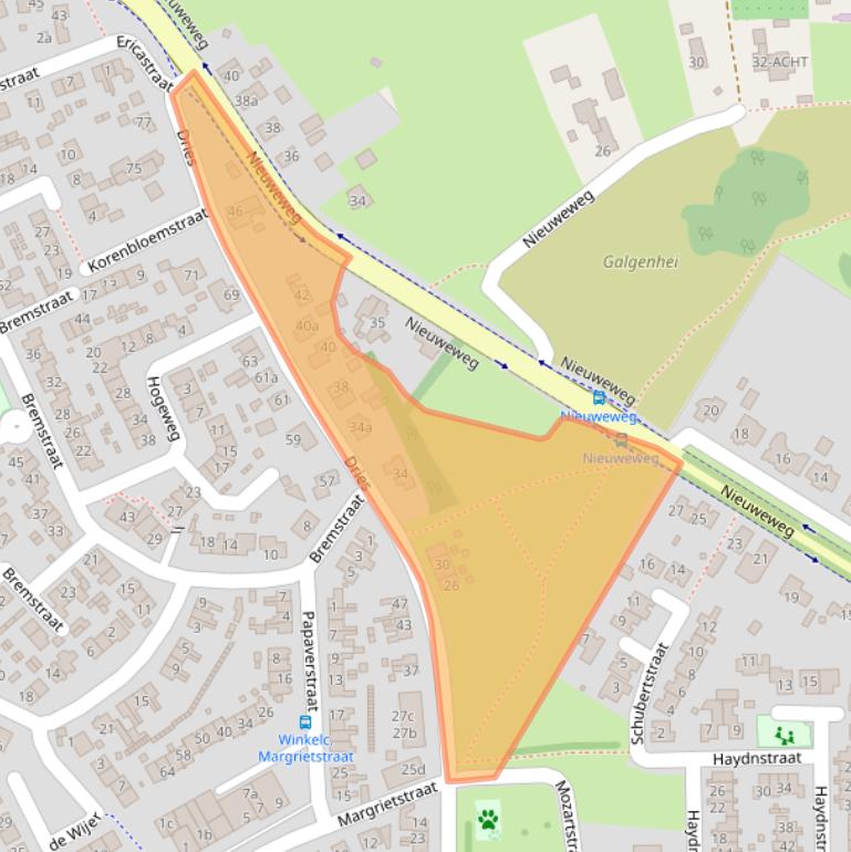 Kaart van postcodegebied 6561VT.