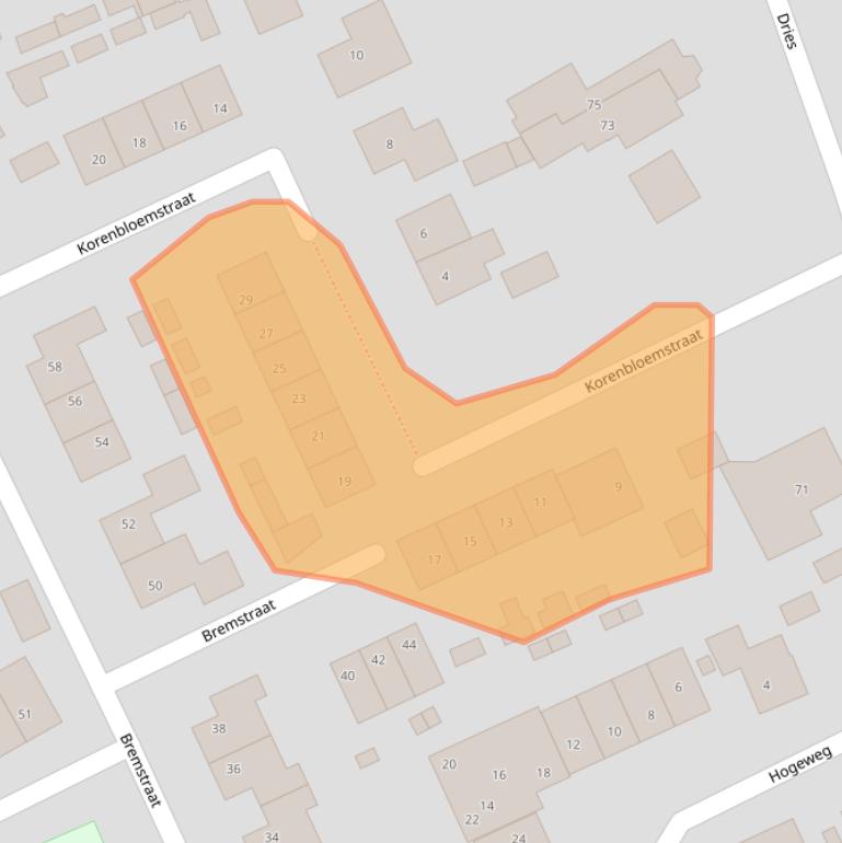 Kaart van postcodegebied 6561VV.